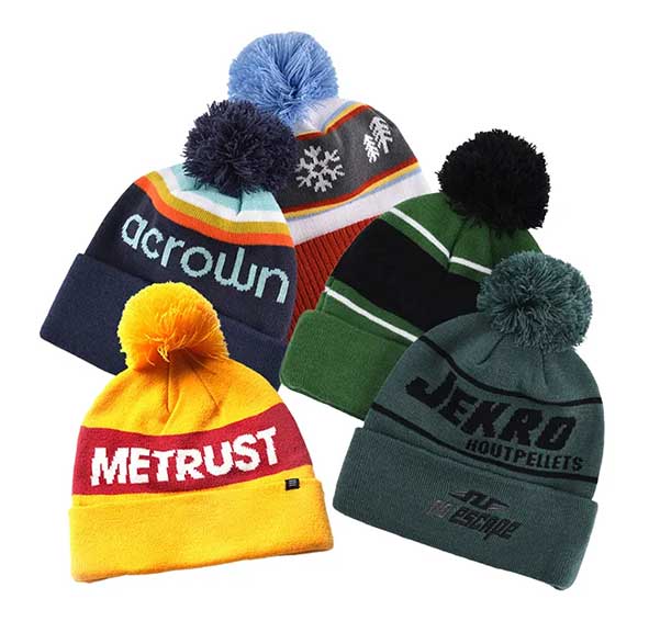 Custom Jacquard Beanie With Pom thumb 205