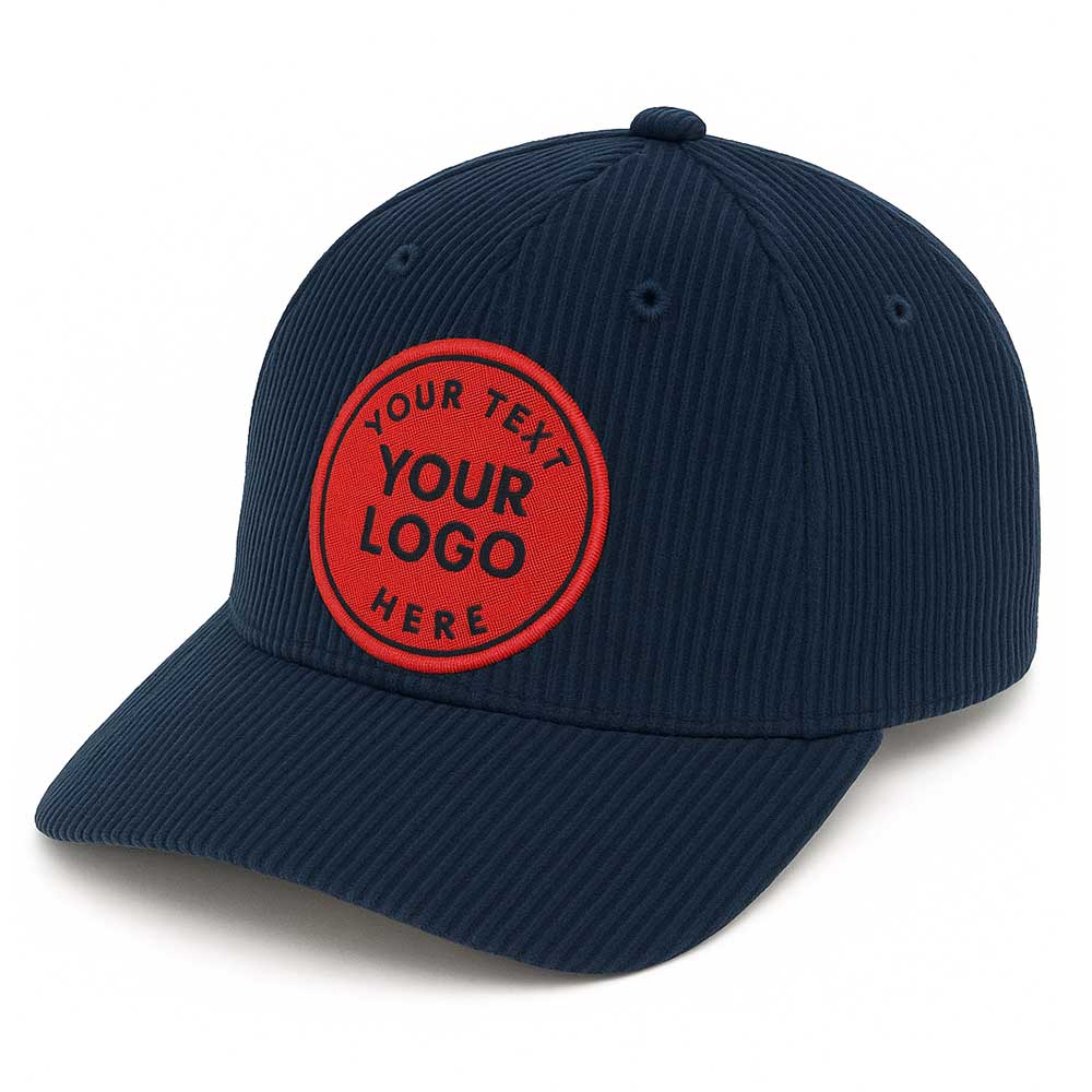 Classic 6-Panel Corduroy Cap with Embroidery Round Patch page