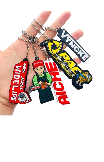 Custom Embossed PVC keyring 