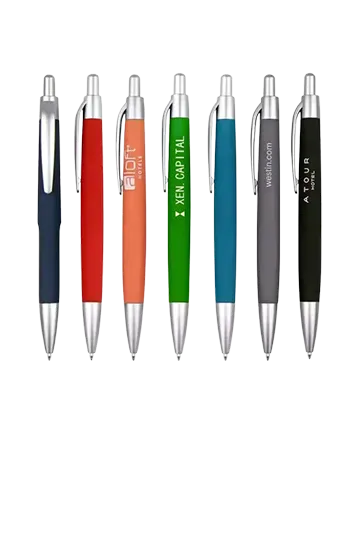 Rubber Coated Plastic Pen with Custom Logo