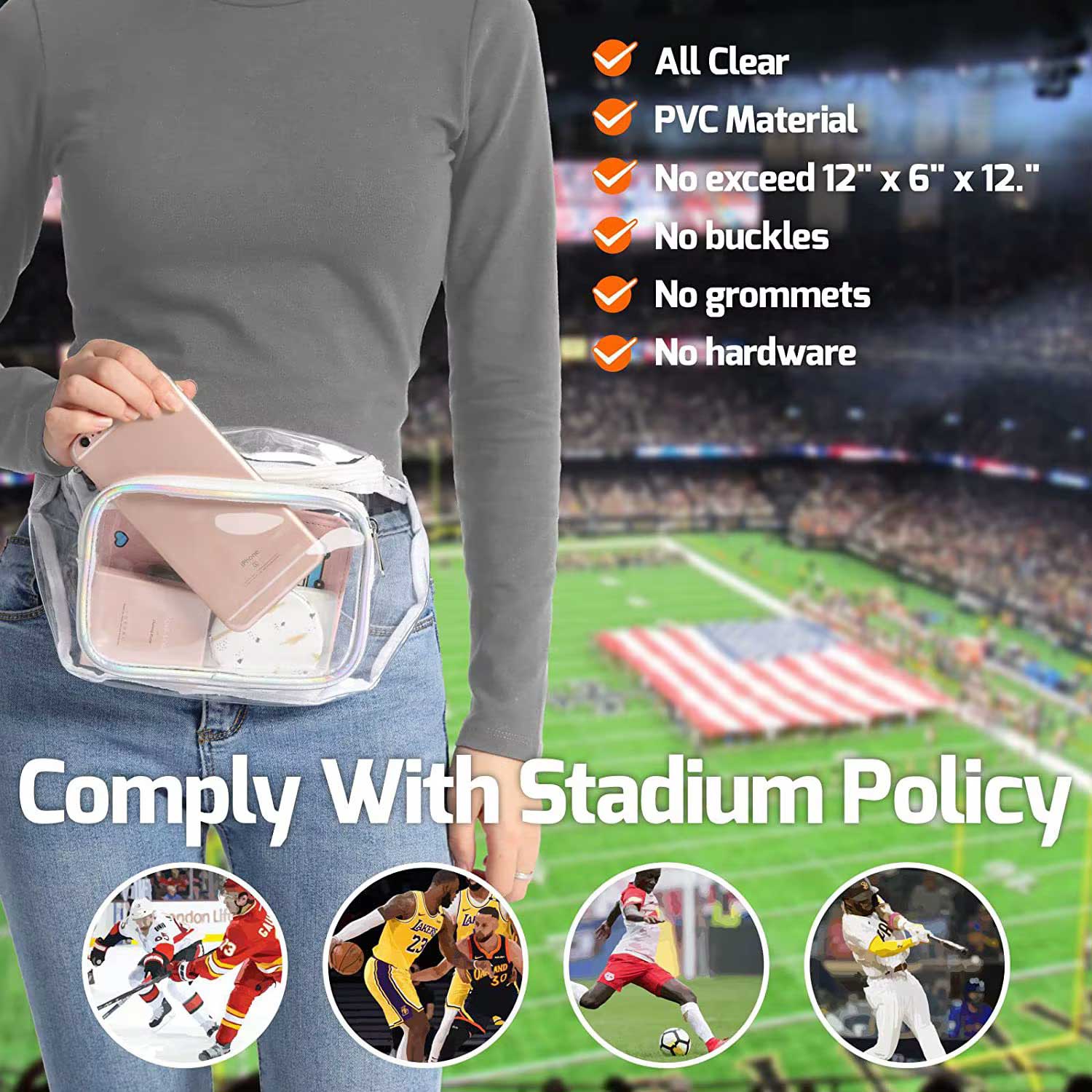 Transpaer Waterproof Fanny Pack Waist Bag thumb 432