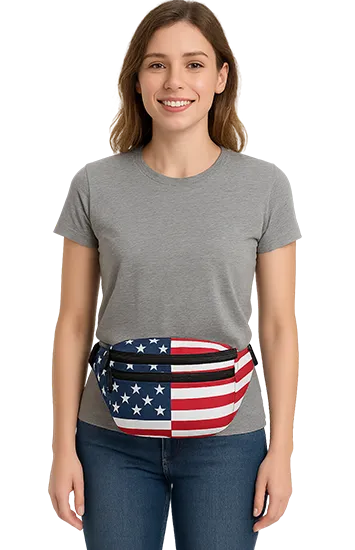 3 Zipper Fanny Pack  Waist Bag