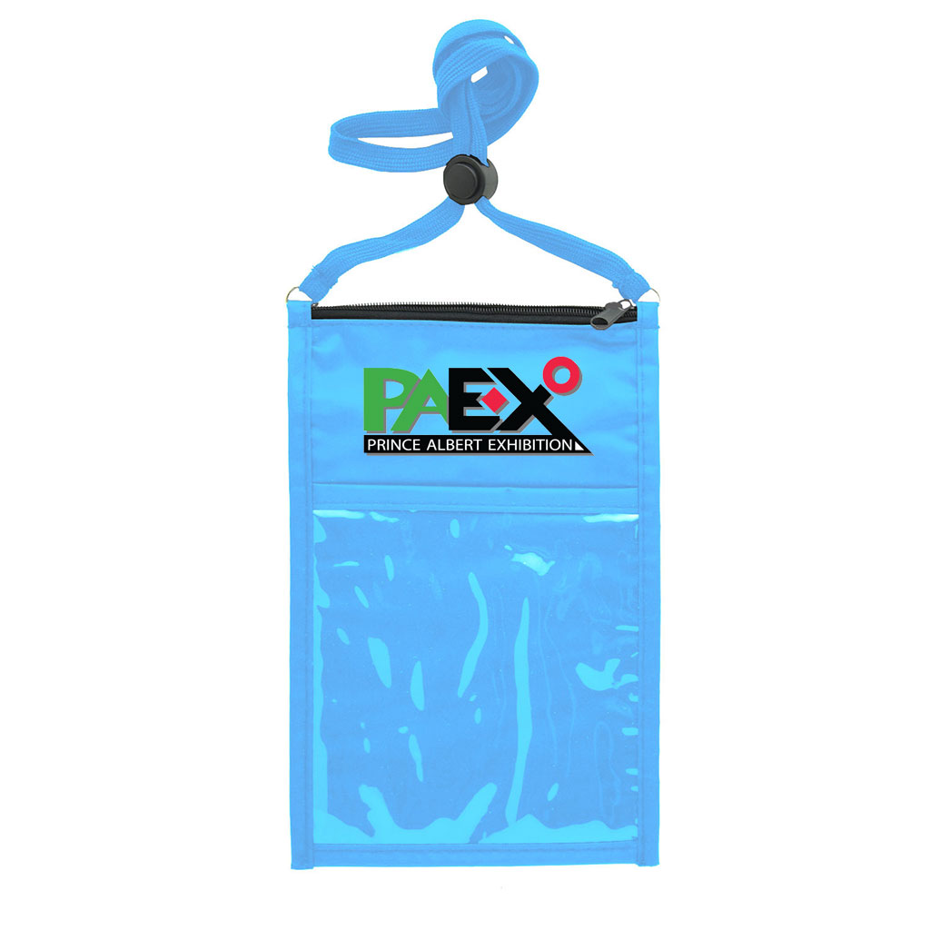 Nylon Large Double Pouch Neck Wallet