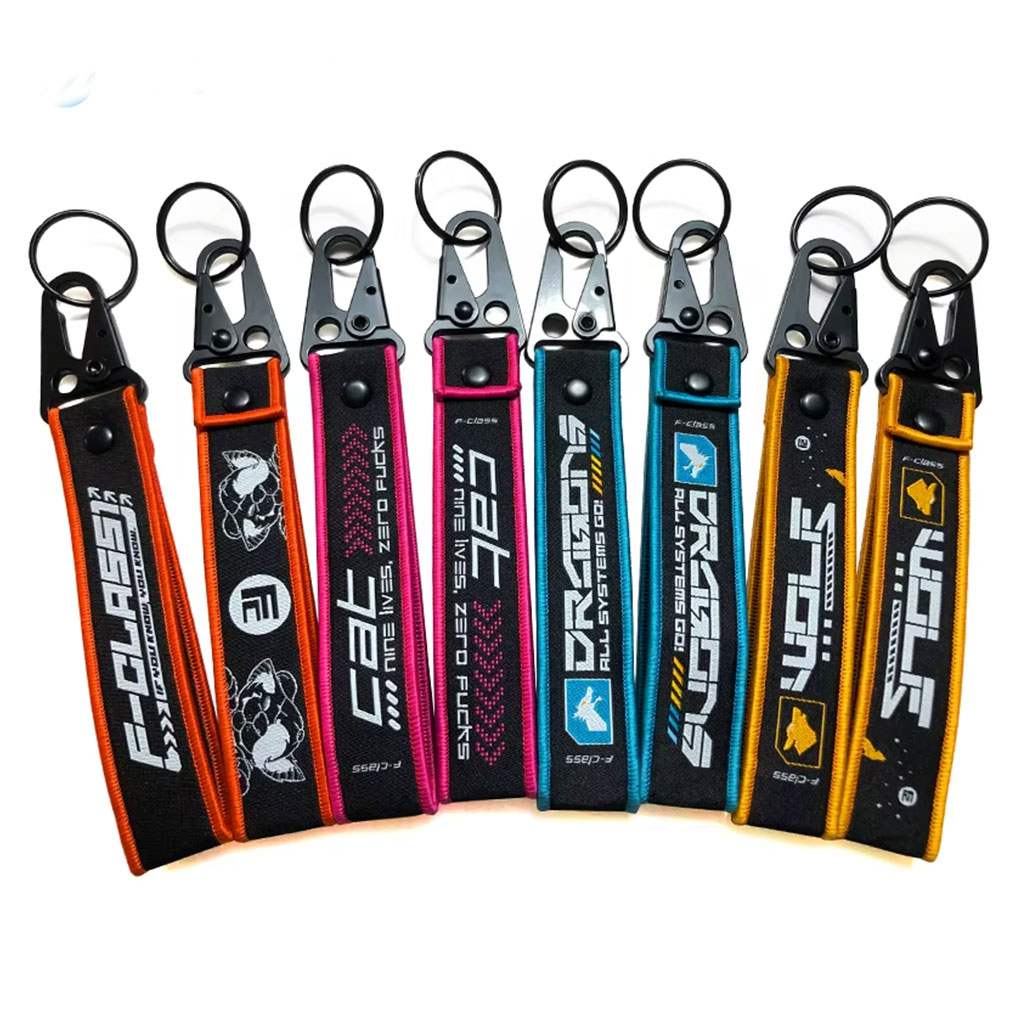 Heavy Duty Woven Embroidered Keyring thumb 501